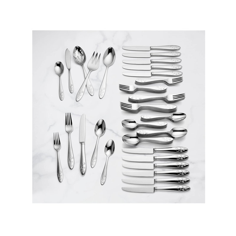 Lenox Butterfly Meadow Stainless Steel Flatware Set Service for 12 & Reviews Wayfair Canada